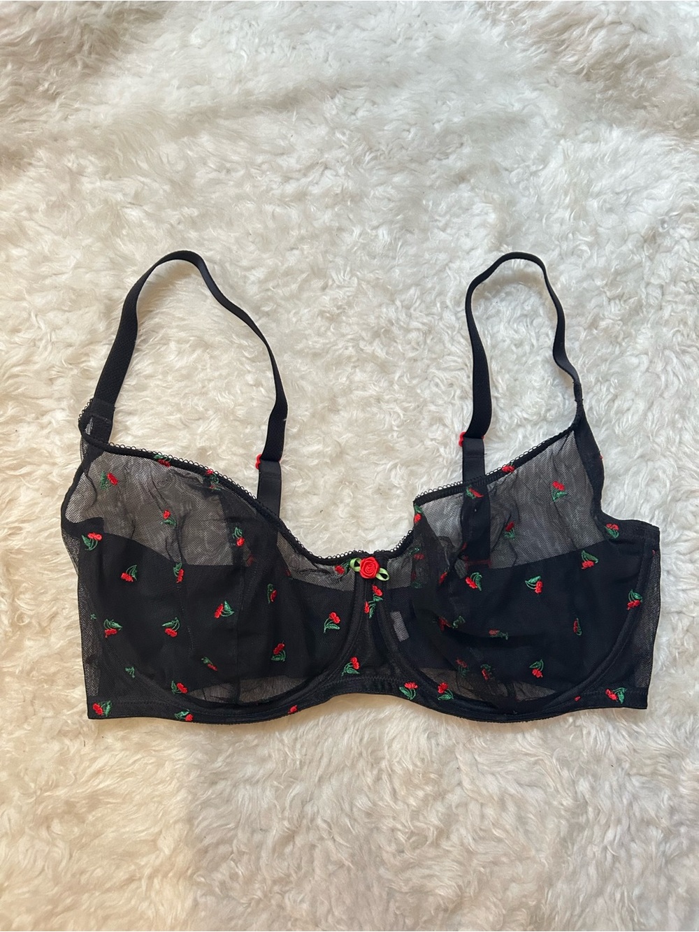 ‘Sweet Cherries’ Sweetheart Unlined Underwire Bra